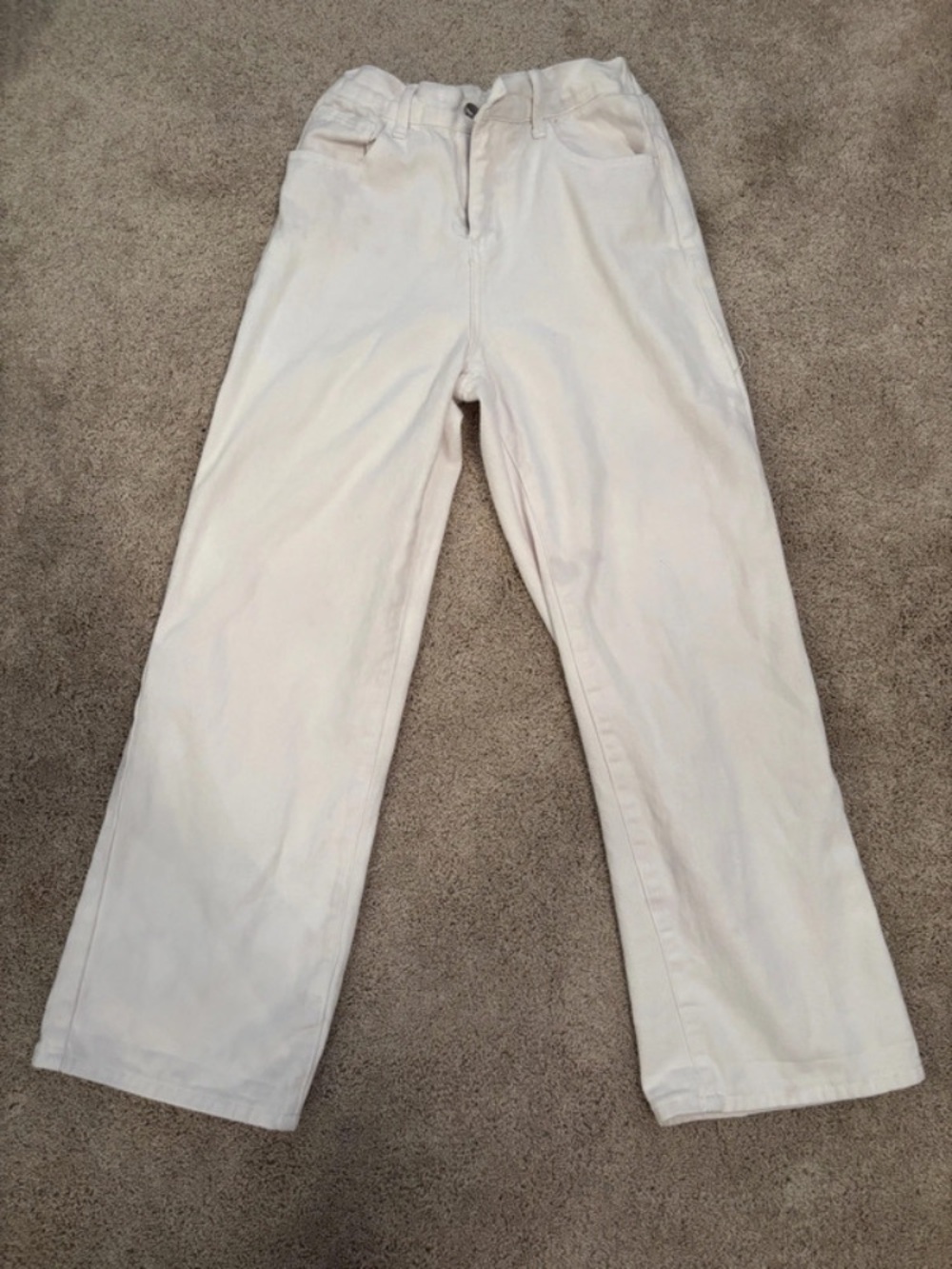 Women’s White/Cream Straight-Leg Jeans